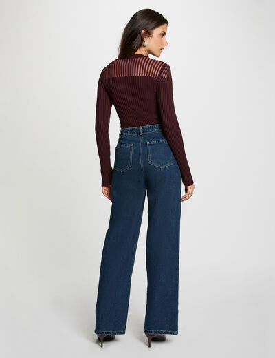 Pullover mit langen Ärmeln pflaume damen