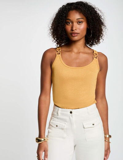 Ärmelloses Tanktop senfgelb damen