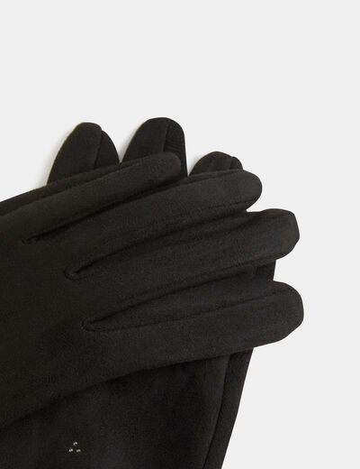 Handschuhe mit Strass schwarz damen