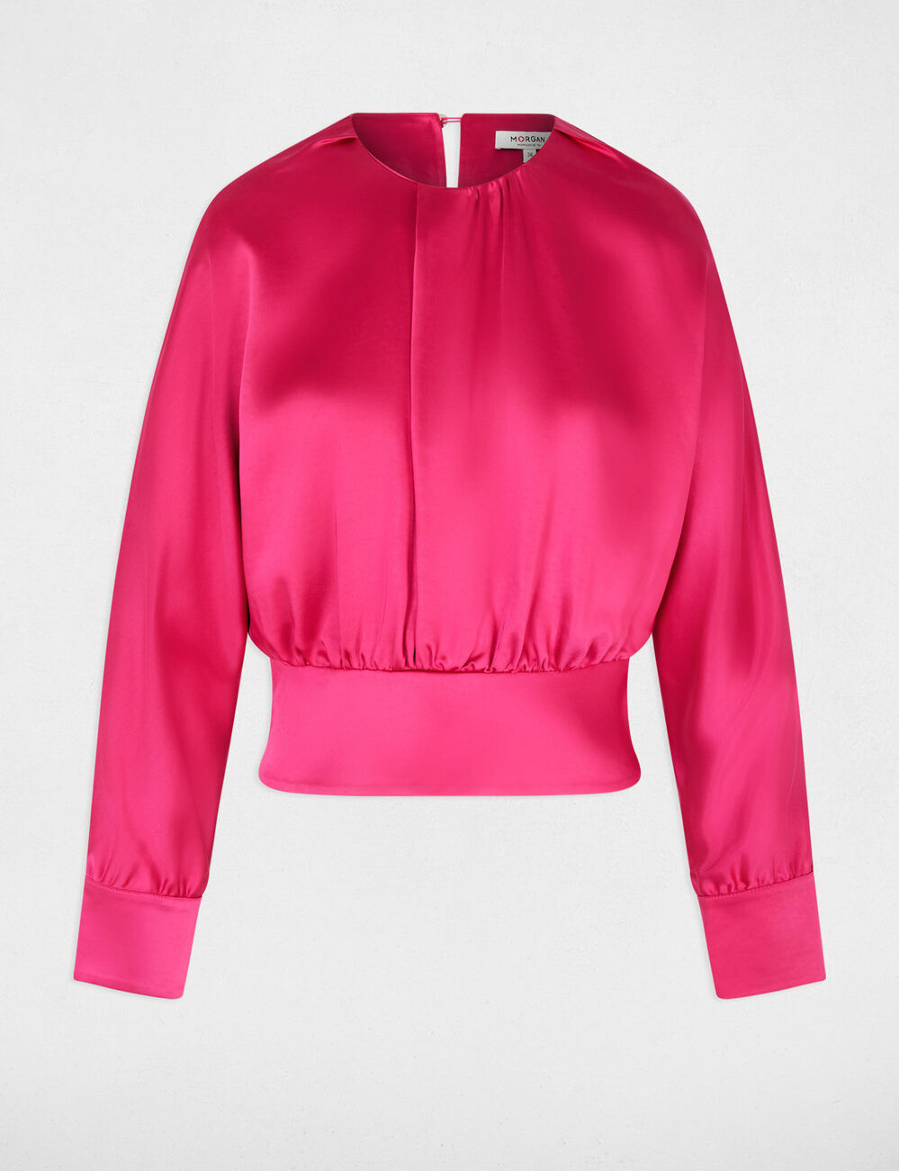 Satiniert Bluse mit langen &Auml;rmeln damen