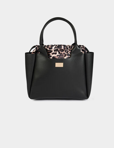 Sac cabas avec pochette noir femme