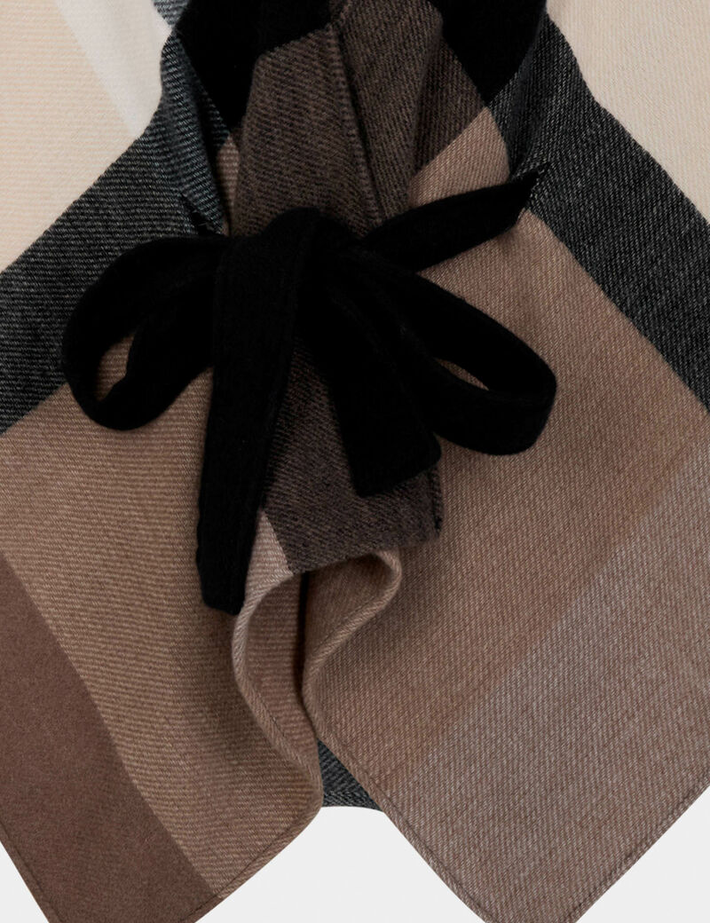 karierte cape sandfarben damen Karierte Cape sandfarben damen