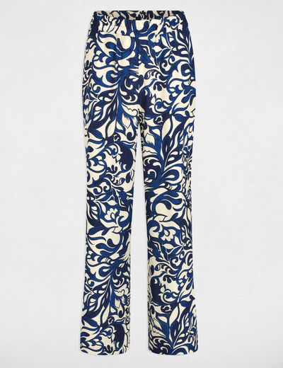 Gerade Hose mit Muster mehrfarbig damen
