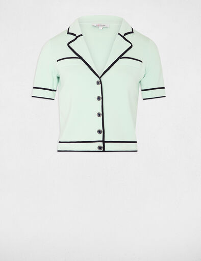 gilet manches courtes vert clair femme Gilet manches courtes vert clair femme