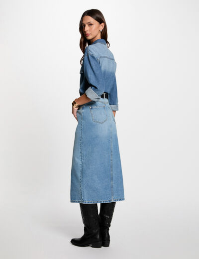 Gerade geschnittene Jeansjacke stone denim damen