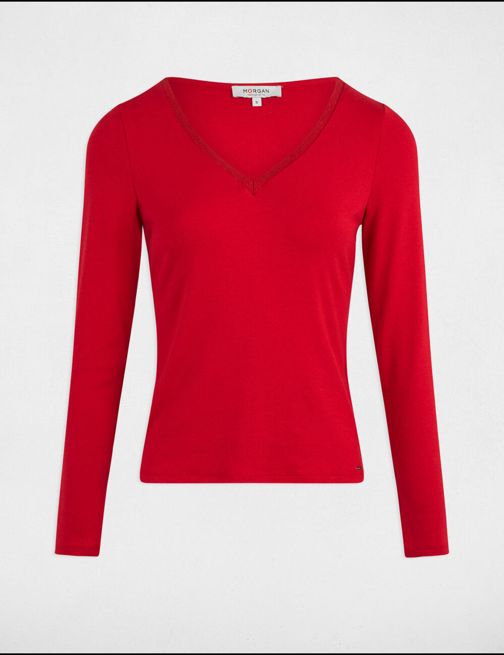 Langarm-T-Shirt rot damen