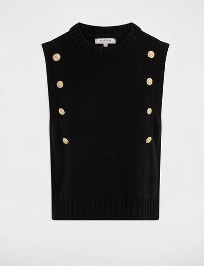 Ärmellose Pullover schwarz damen