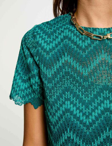 t shirt mit kurzen armeln bleu canard damen T-Shirt mit kurzen Ärmeln bleu canard damen