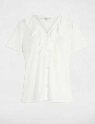 T-shirt manches courtes blanc femme