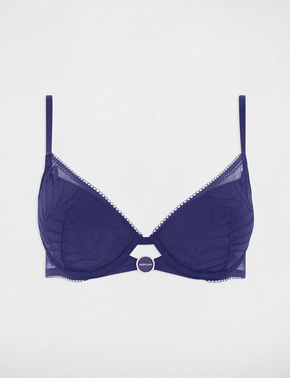Soutien-gorge à coques bleu marine femme