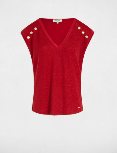 Kurzarm-T-Shirt rot damen