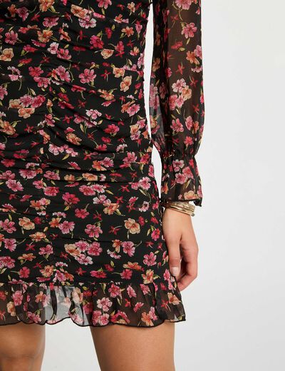 Kurzes, figurbetontes Kleid mehrfarbig damen