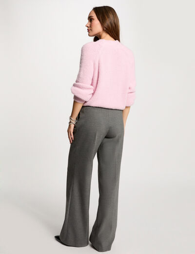 Strickjacke mit langen Ärmeln pastellrosa damen