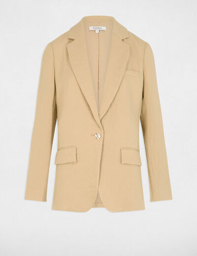 Veste courte fluide beige femme