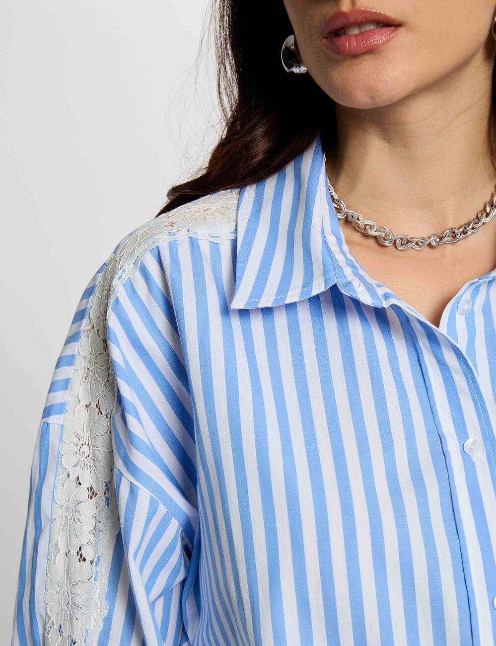 Gestreiftes Hemd mit langen &Auml;rmeln mehrfarbig damen