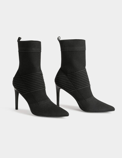 Stiefeletten mit Stiletto-Absatz schwarz damen