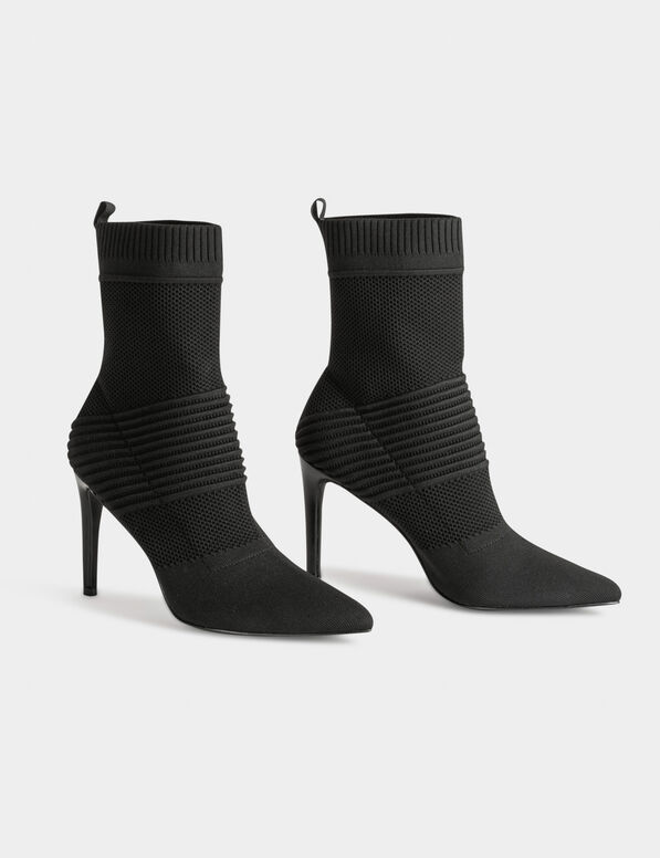 stiefeletten mit stiletto absatz schwarz damen Stiefeletten mit Stiletto-Absatz schwarz damen