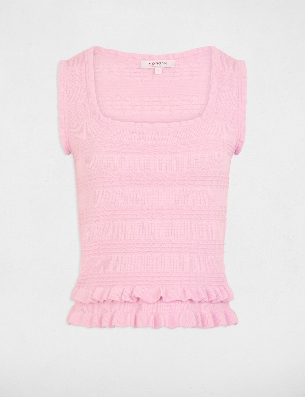 &Auml;rmelloser, figurbetonter Pulli rosa damen