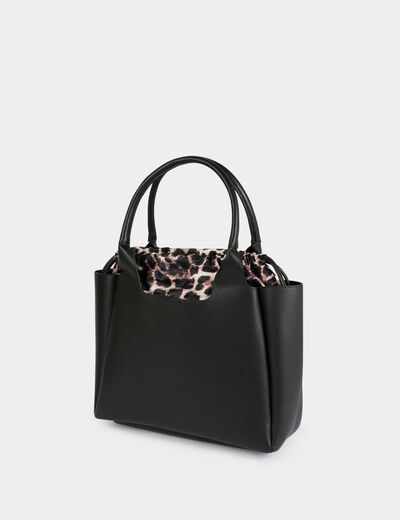 Sac cabas avec pochette noir femme