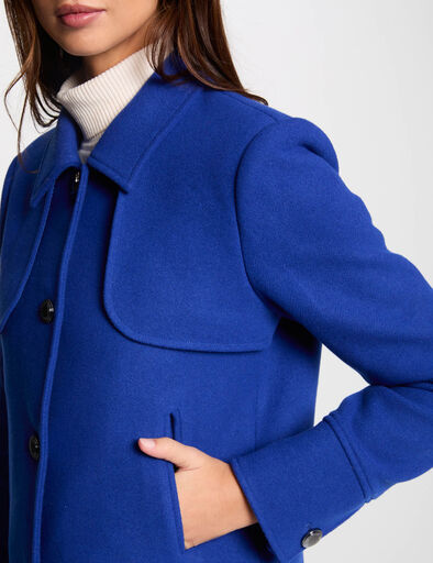 kurzer geknopfter mantel blau damen Kurzer, geknöpfter Mantel blau damen