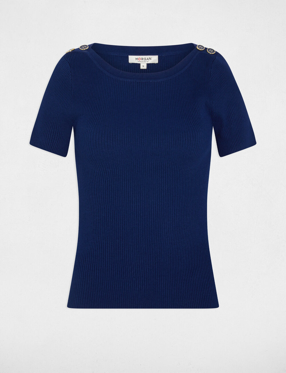 Pullover mit U-Boot-Ausschnitt marineblau damen