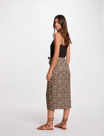 Bedruckter Midirock mehrfarbig damen