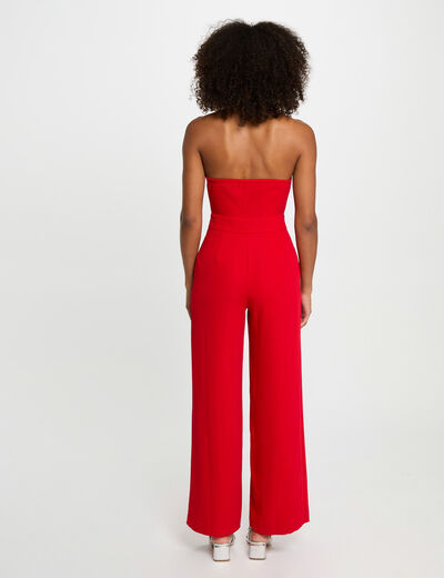 Langer Jumpsuit rot damen