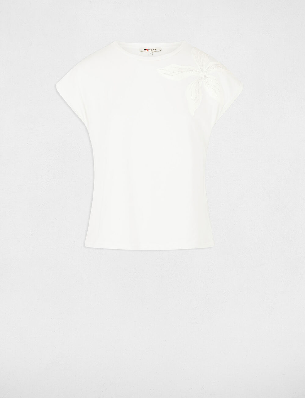 T-shirt manches courtes blanc femme