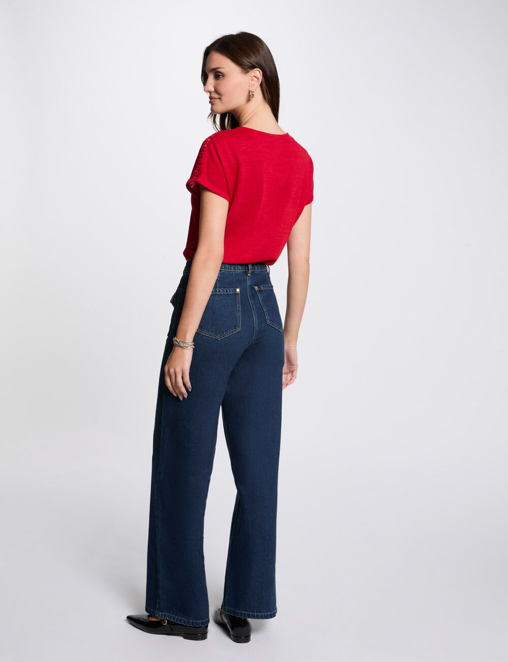 T-shirt manches courtes rouge femme