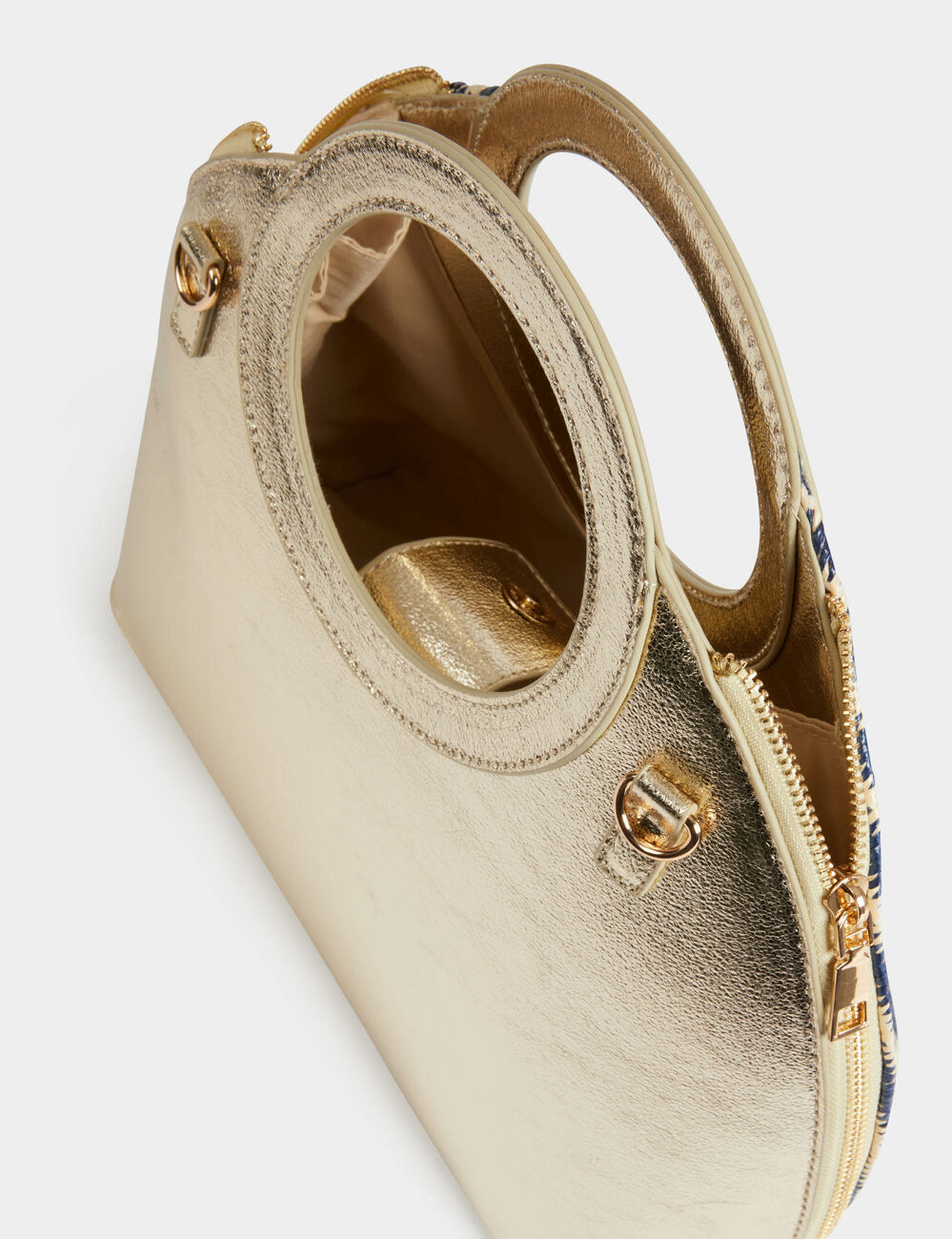 Tasche mit rundem Henkel mehrfarbig damen