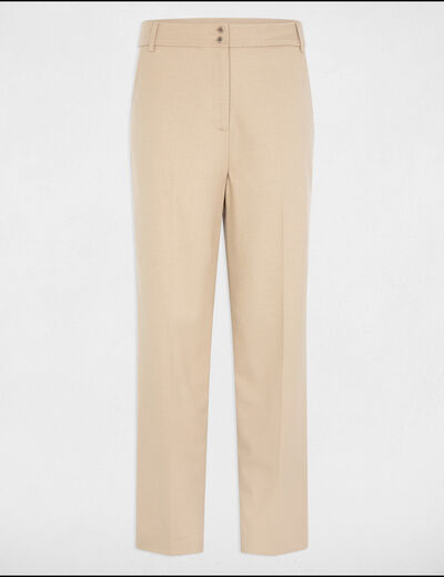 Gerade geschnittene Hose marron clair damen