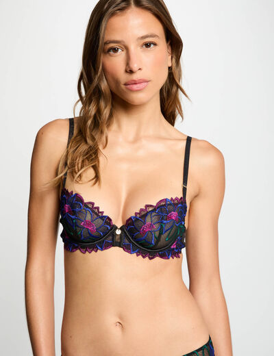 Soutien-gorge à armatures noir femme