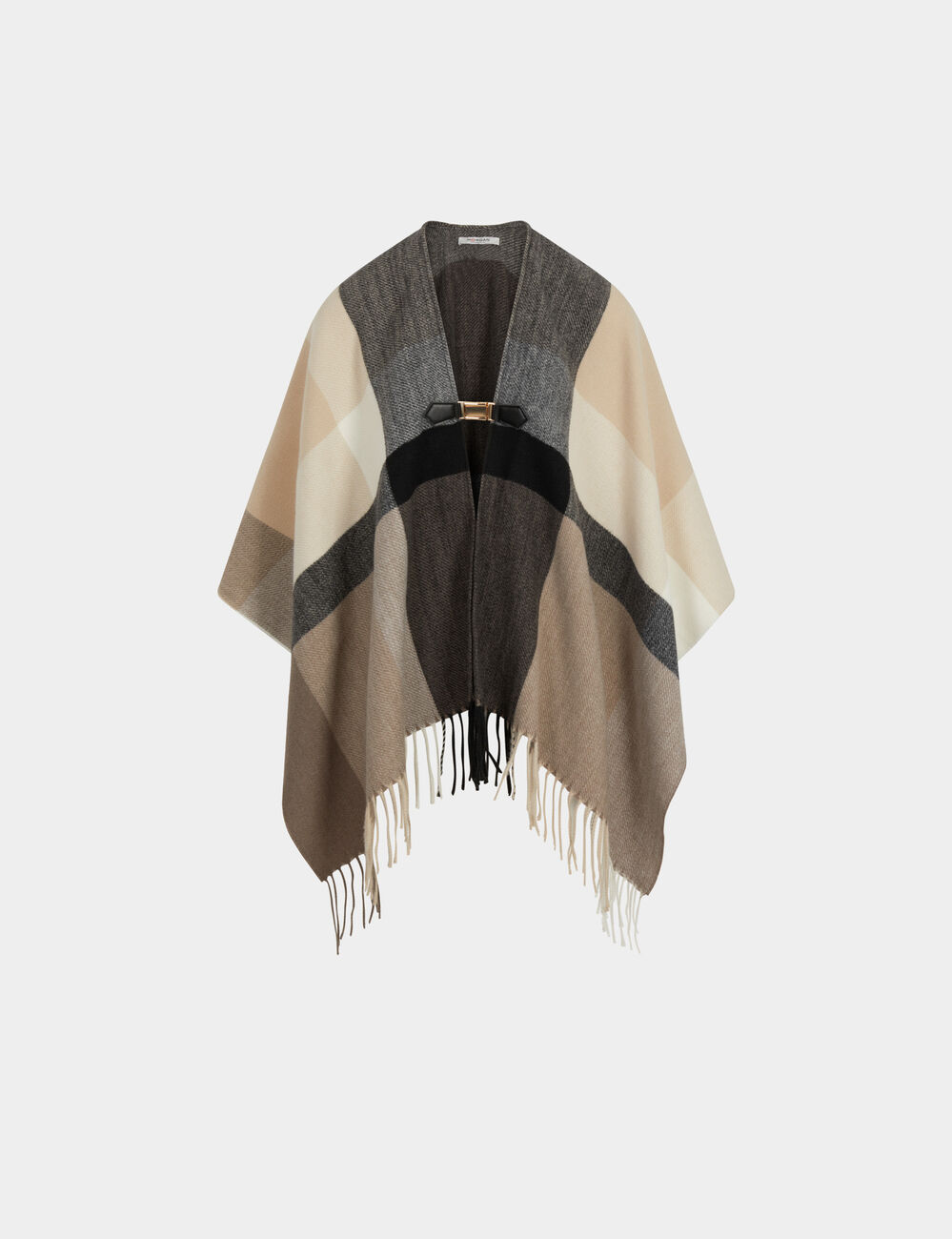 Poncho col ouvert multicolore femme