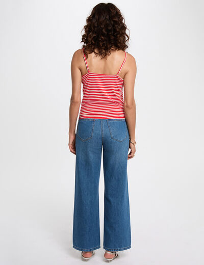 Cropped V-Ausschnitt Top weiss damen
