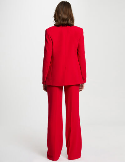 Taillierter Blazer mit Knöpfen rot damen