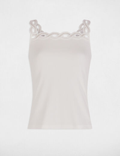 Tanktop mit breiten Trägern weiss damen