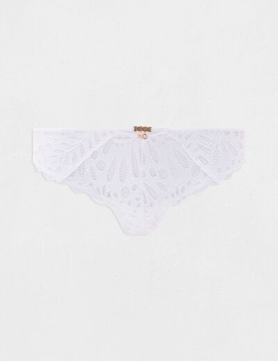 Slip en dentelle ivoire femme