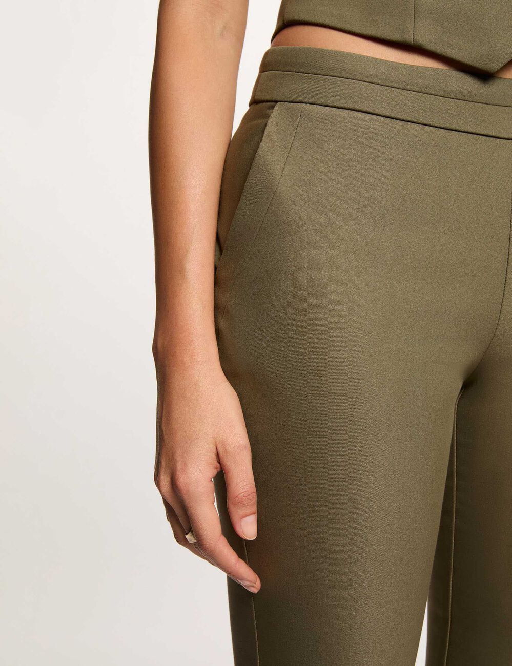 7/8-Zigarettenhose khakigr&uuml;n damen