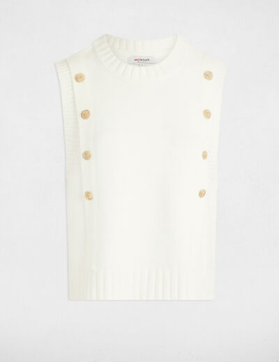 Ärmellose Pullover weiss damen
