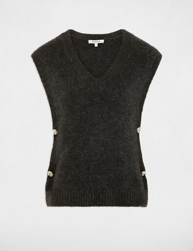 armelloser pullover dunkelgrau damen Ärmelloser Pullover dunkelgrau damen