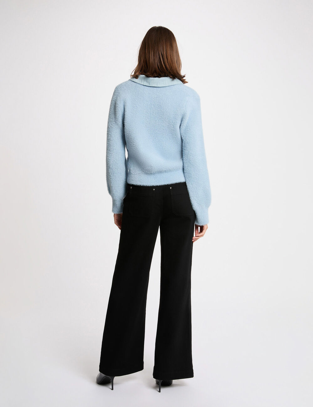 Jacke mit Reverskragen himmelblau damen