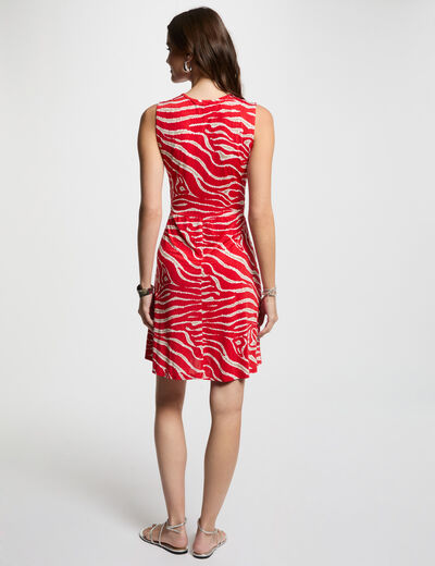 Bedrucktes kurzes eng anliegendes Kleid mehrfarbig damen