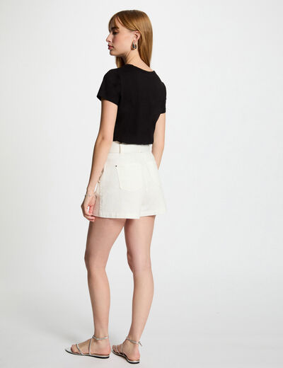 T-shirt manches courtes noir femme