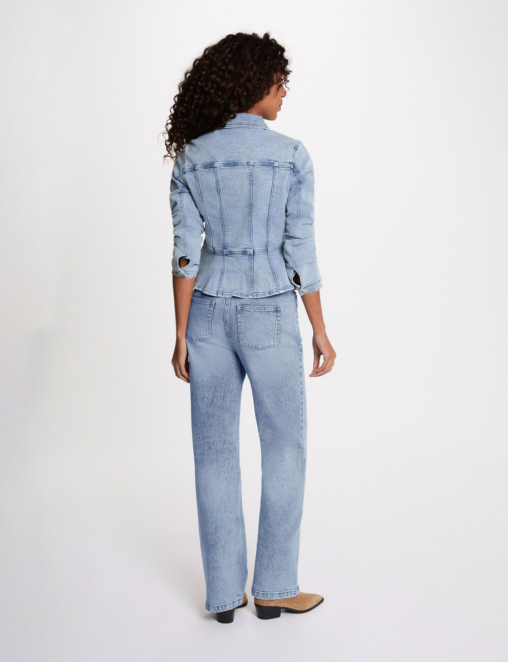 Veste jean ajust&eacute;e denim double stone femme