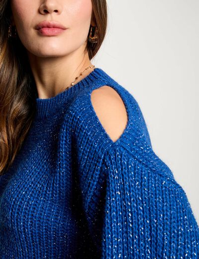 Pullover mit langen Ärmeln blau damen