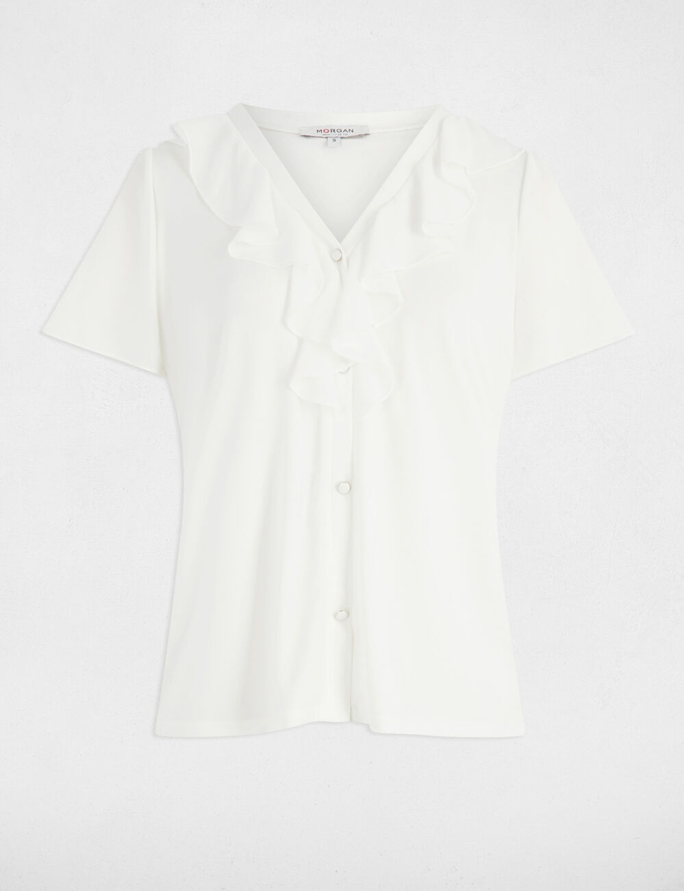 T-shirt manches courtes blanc femme