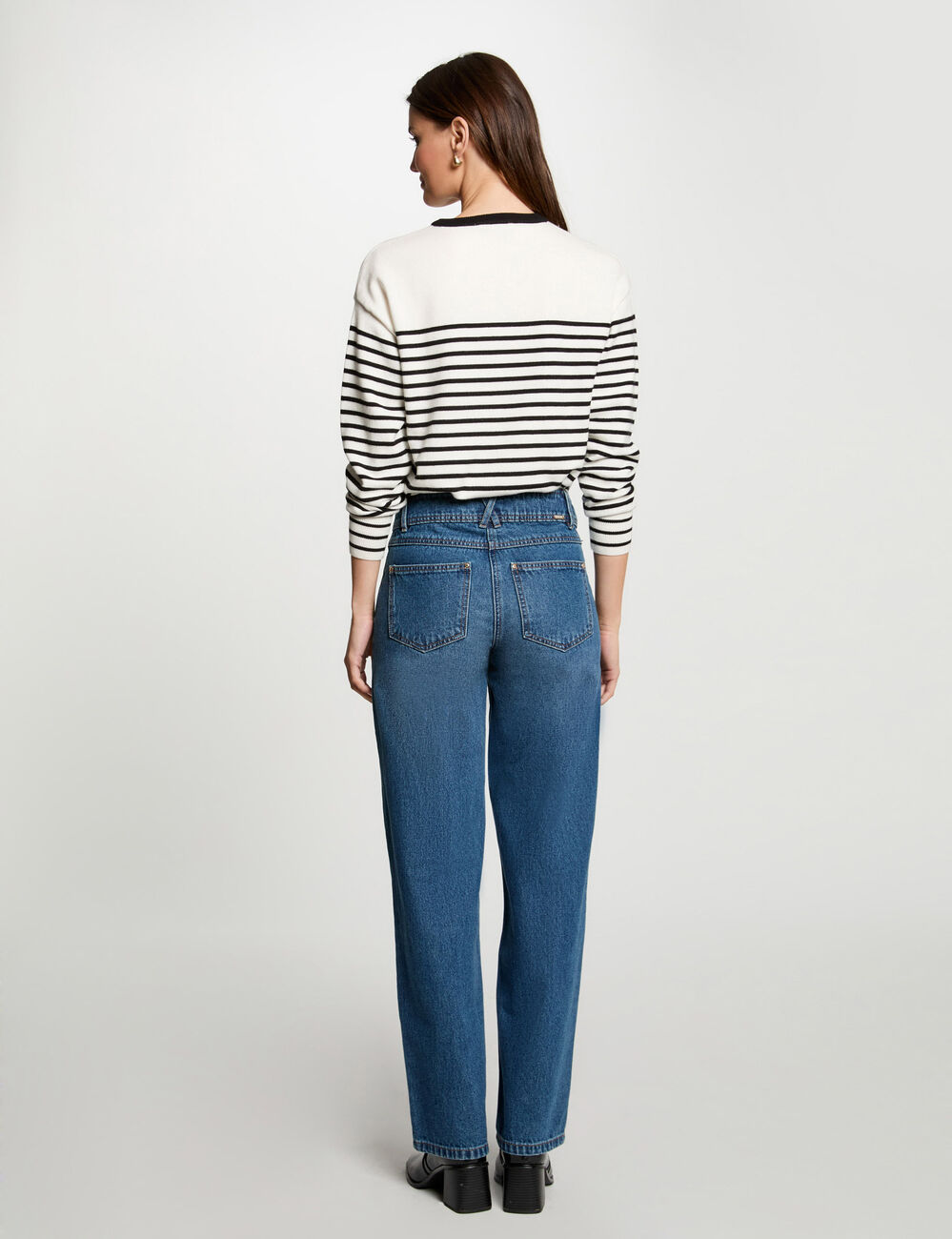 Gestreifter Pullover weiss damen