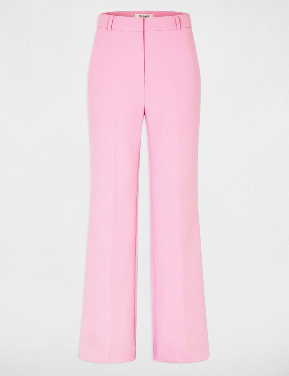 Flare hochgeschnittene Hose hellrosa damen