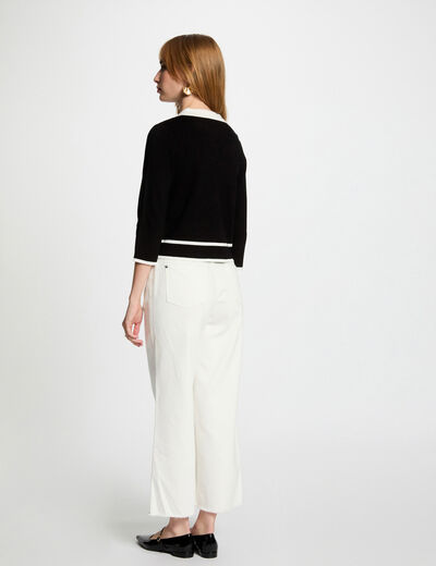 Gilet manches 3/4 noir femme