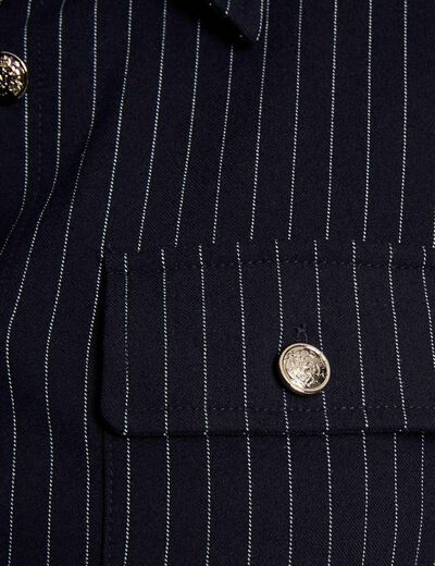 Robe courte cache coeur bleu marine femme